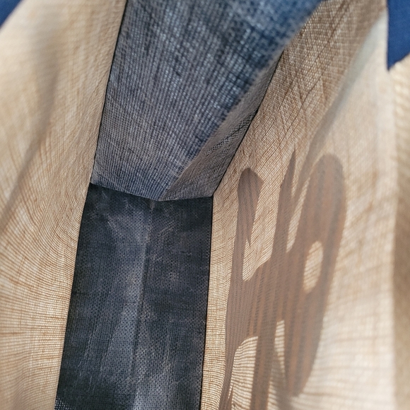 Anchor Nautical Burlap and Navy Beach Tote New without Tags Preppy Classic - Picture 4 of 4